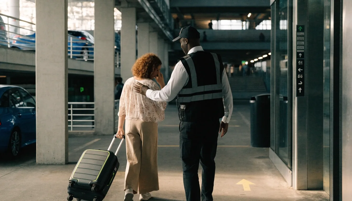 Valet handover to travellers at Sydney Airport