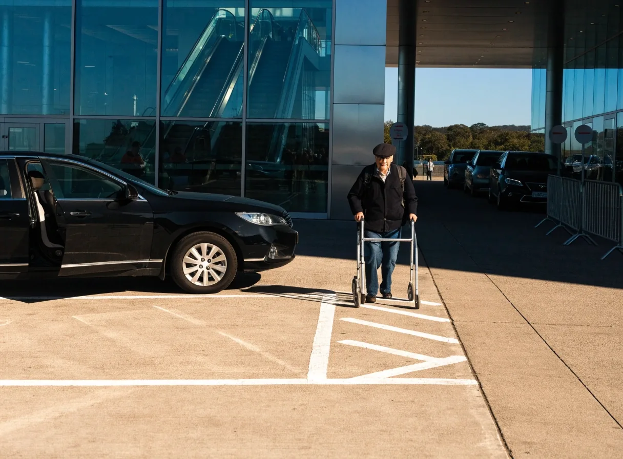 Accessible parking bay near lift lobby at the international precinct