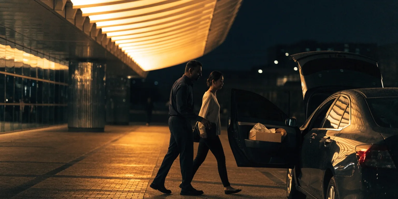 Night collection at the domestic valet lane